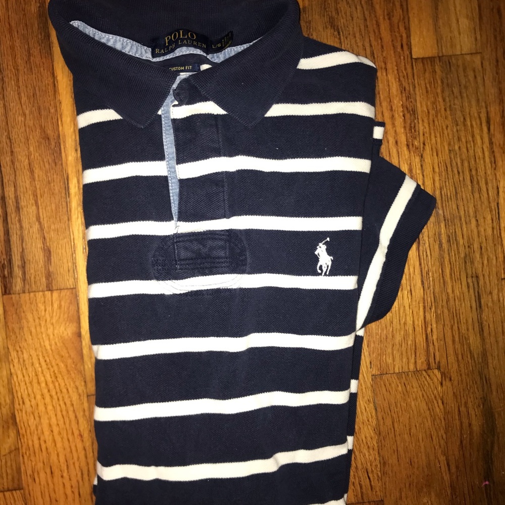 Navy and white Polo